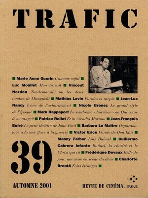 cover image of Trafic N° 39 (Automne 2001)